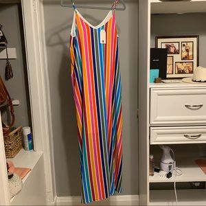 NWT rainbow maxi dress
